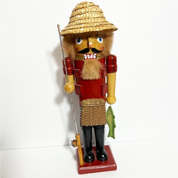 Accents Vintage Wooded Nutcracker Fishing Poshmark
